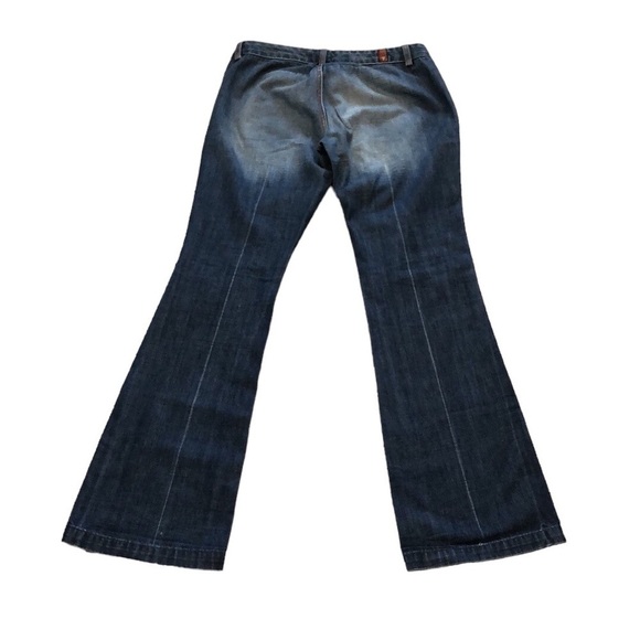 7 For All Mankind Womens Flare Jeans Sz 29 Denim Western Mid Rise Casual - Picture 5 of 10